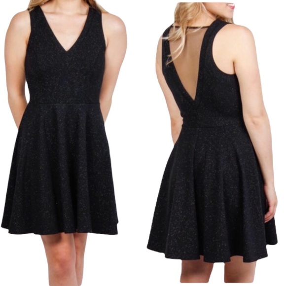 Jump Dresses & Skirts - Jump Women’s Black Fit & Flare Mini Sparkle Dress Size 3 NWT